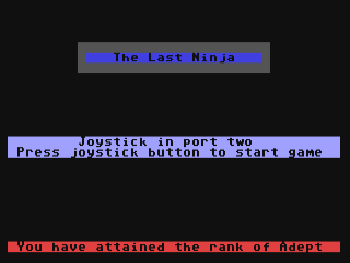 Last Ninja title screen for Commodore 64